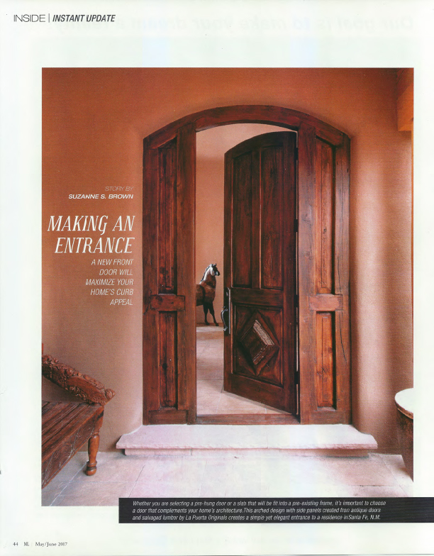 ML-May-June-2017 La Puerta Originals featured in Mountain Living