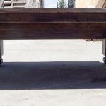 Coffee table base and legs made from salvaged barn timbers