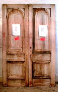antique doors used to make four panel door