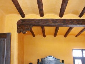 Antique beams headers and corbels installation photo