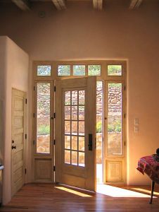 Entry with sidelights & transom