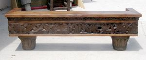 fireplace mantel with antique panels