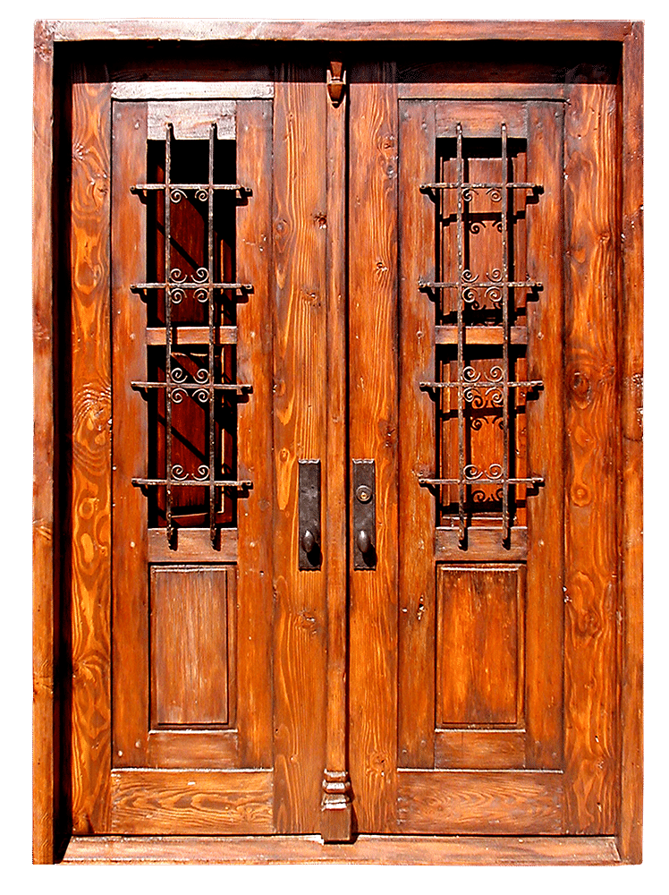 door with grilled shutters front