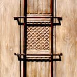 door with sidelights shutter detail front