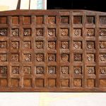 carved wood ceiling panel