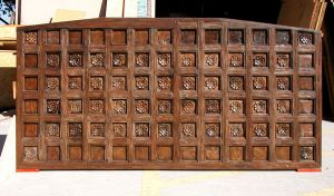 carved wood ceiling panel