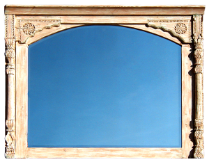 One of 6 mirrors with carved surrounds