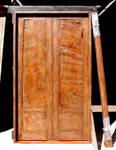 Back of built-in storage cabinet doors