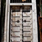 antique doors used to make door with overlay