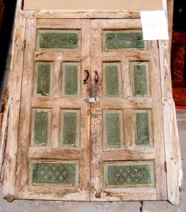 Two of two antique doors used to make Cuba Libre hostess station