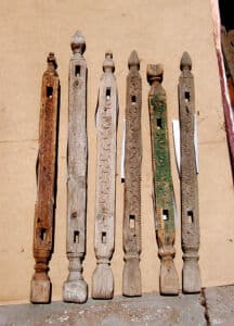 Legs from antique dowry chests used to make Cuba Libre hostess station