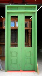 Double doors with transom