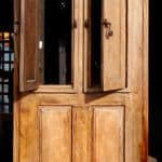 door with shutters back detail