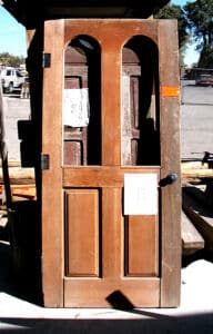 antique door used to make door with shutters