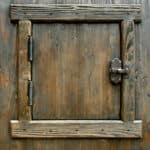 door with peep shutter detail