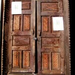 antique doors used to make door with grilled window