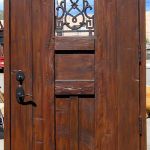 Arched door with grilled peep back