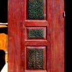 Door with carved panels back