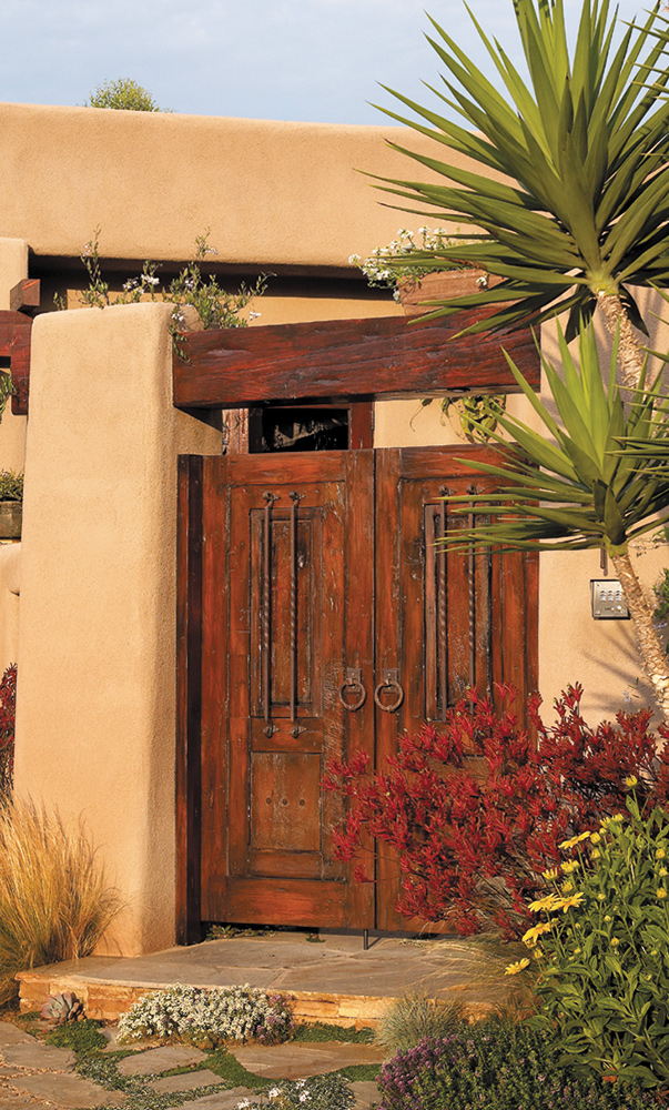 Custom entry gate with grilled shutters