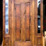door with sidelights glass back