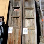 antique doors used to make arched door with transom