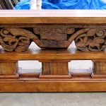 Front of antique corbel table