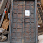 antique door used to make door with angled transom