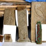 carved fragments used to make refrigerator panels