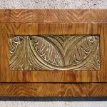 carved wooden refrigerator panel