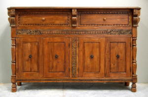 Front of carved cabinet