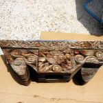 Carving detail on antique corbel