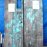 Antique doors used for pantry cabinet and fridge surround