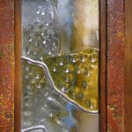 Door with art glass window detail
