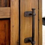 Hardware Detail for Door with Carved Panels