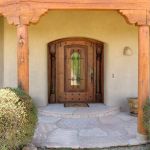 Front entry with antique column surround