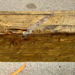 rough hewn wood beams detail
