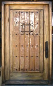 Front entry with grilled peep shutter