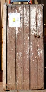 Antique door used in custom front entry