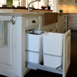 Kitchen island recycle station