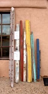 antique material used to make colorful door
