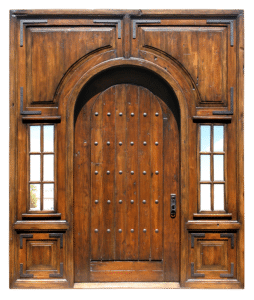 door with surround