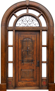 arched door with transom
