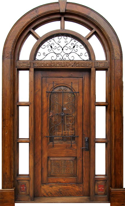 arched door with transom