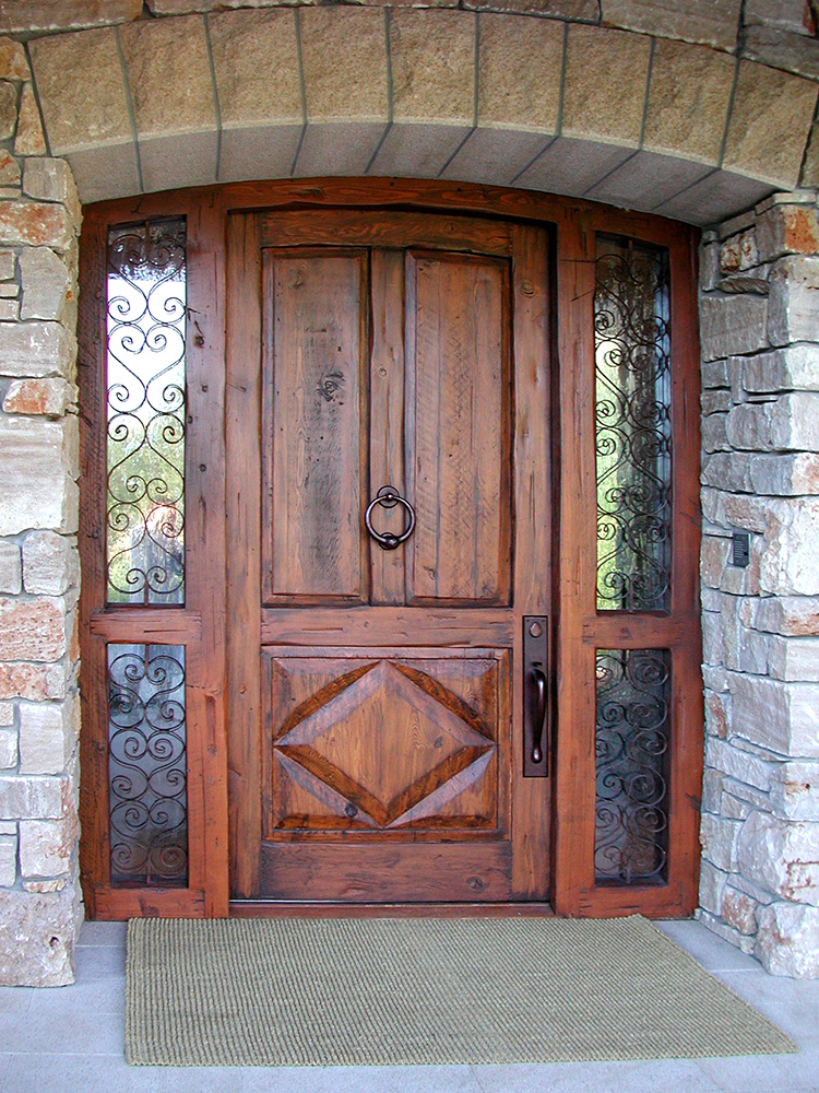 Door with Grilled Sidelights - La Puerta Originals - Custom Exterior ...