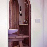 Installation photo of arched door