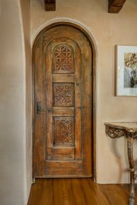 Door with carved panels