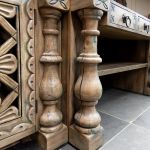 Antique columns on custom bar