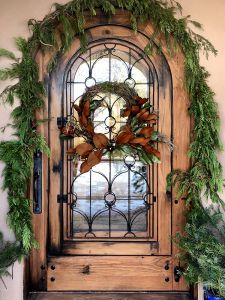 Arched front entry holiday