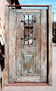 gate made with antique Mexican door