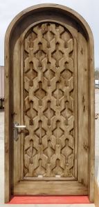 bedroom door with CNC carved panel